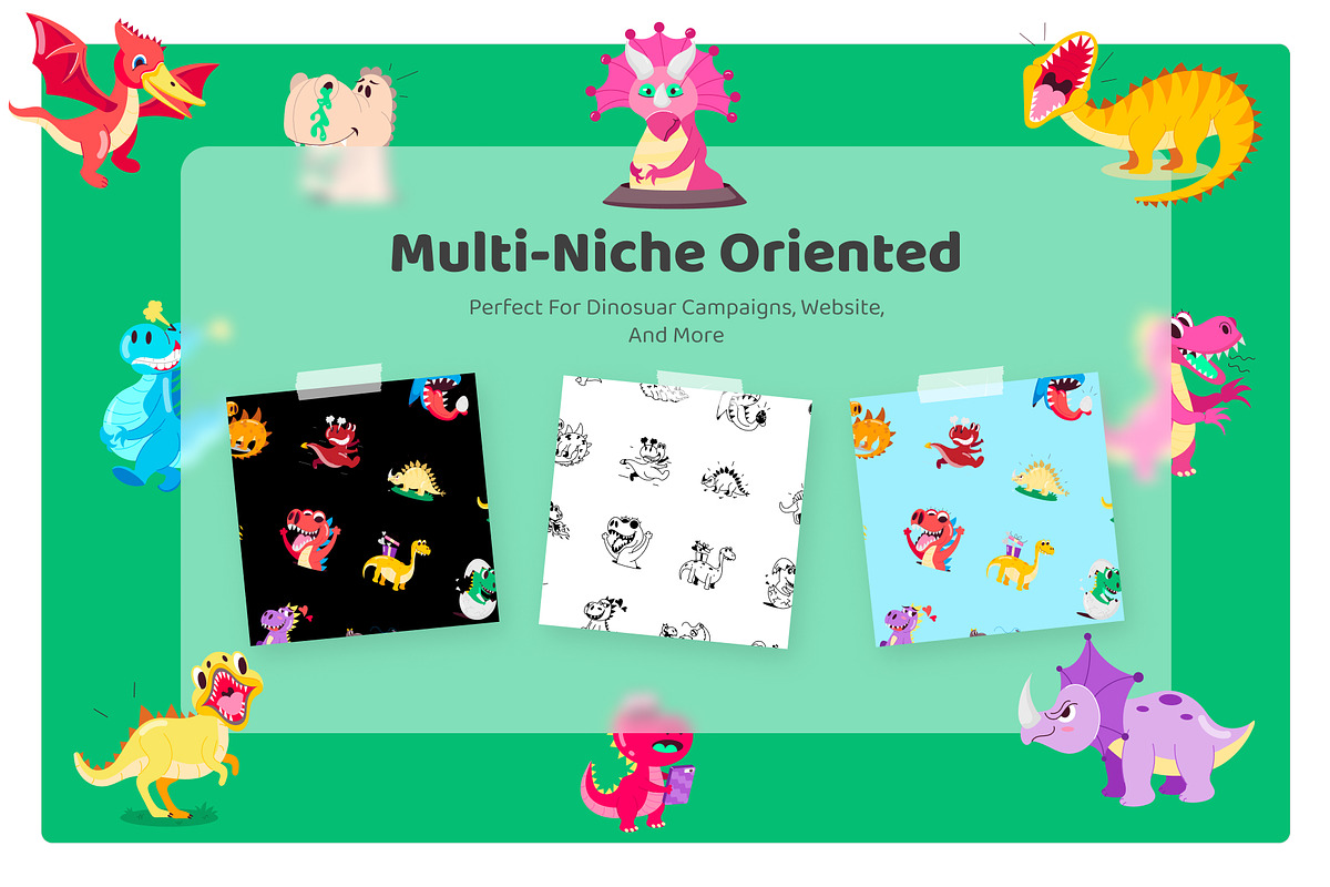 Dinosaur Cartoon Stickers, an Emoji Icon by Vectors Market (Photo 4 of 6)