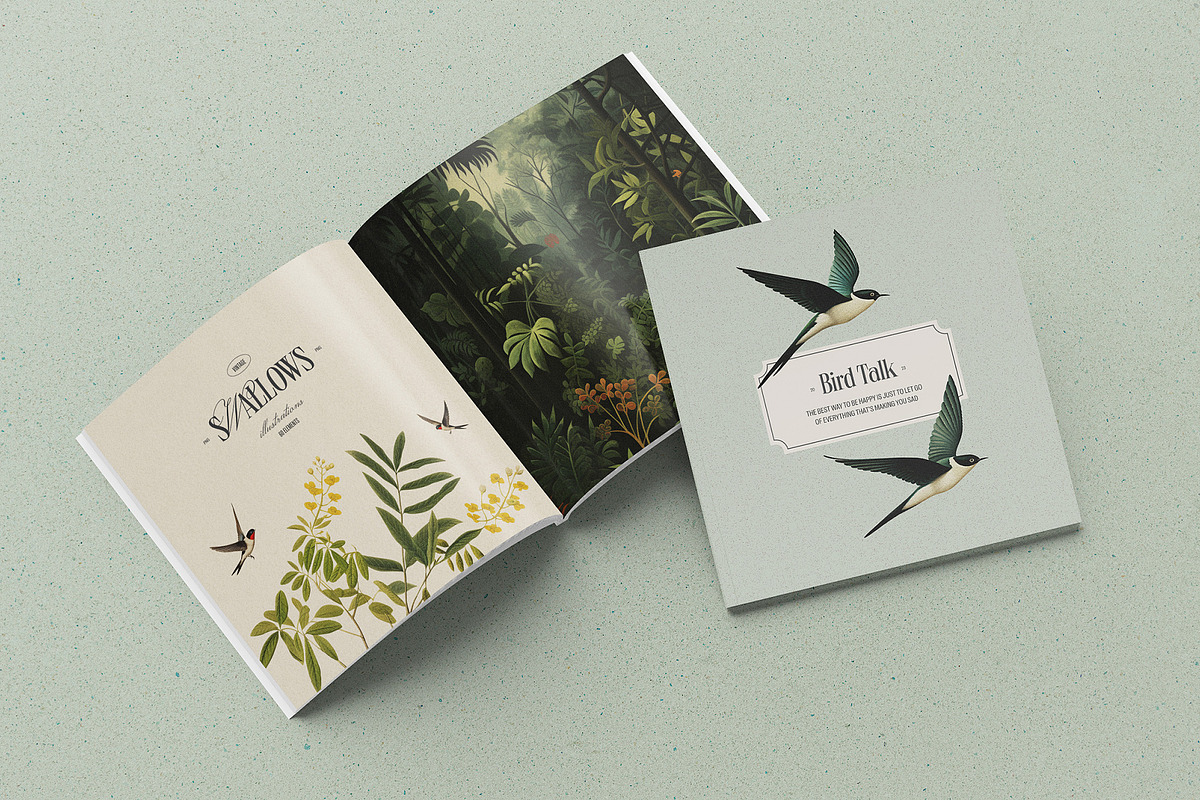 Swallows - vintage illustrations, an Animal Illustration by AI Crafted Magnolia (Photo 12 of 13)