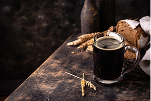 Glass of fresh bread kvass drink, a Food & Drink Photo by Yulia Furman