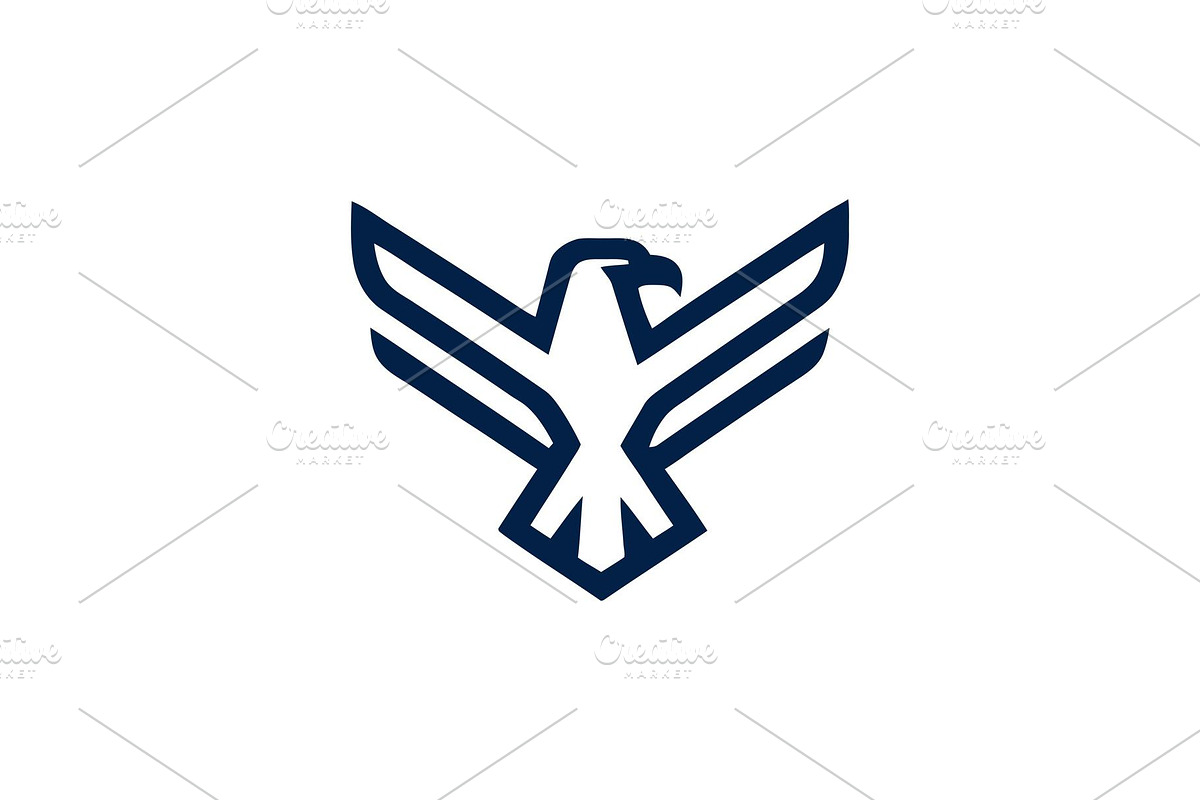 Geometric eagle emblem badge