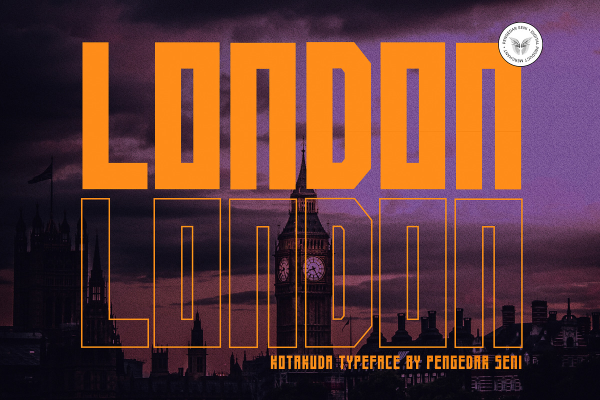 Kotakuda Bold Display Typeface, a Sans Serif Font by Pengedar Seni (Photo 9 of 12)