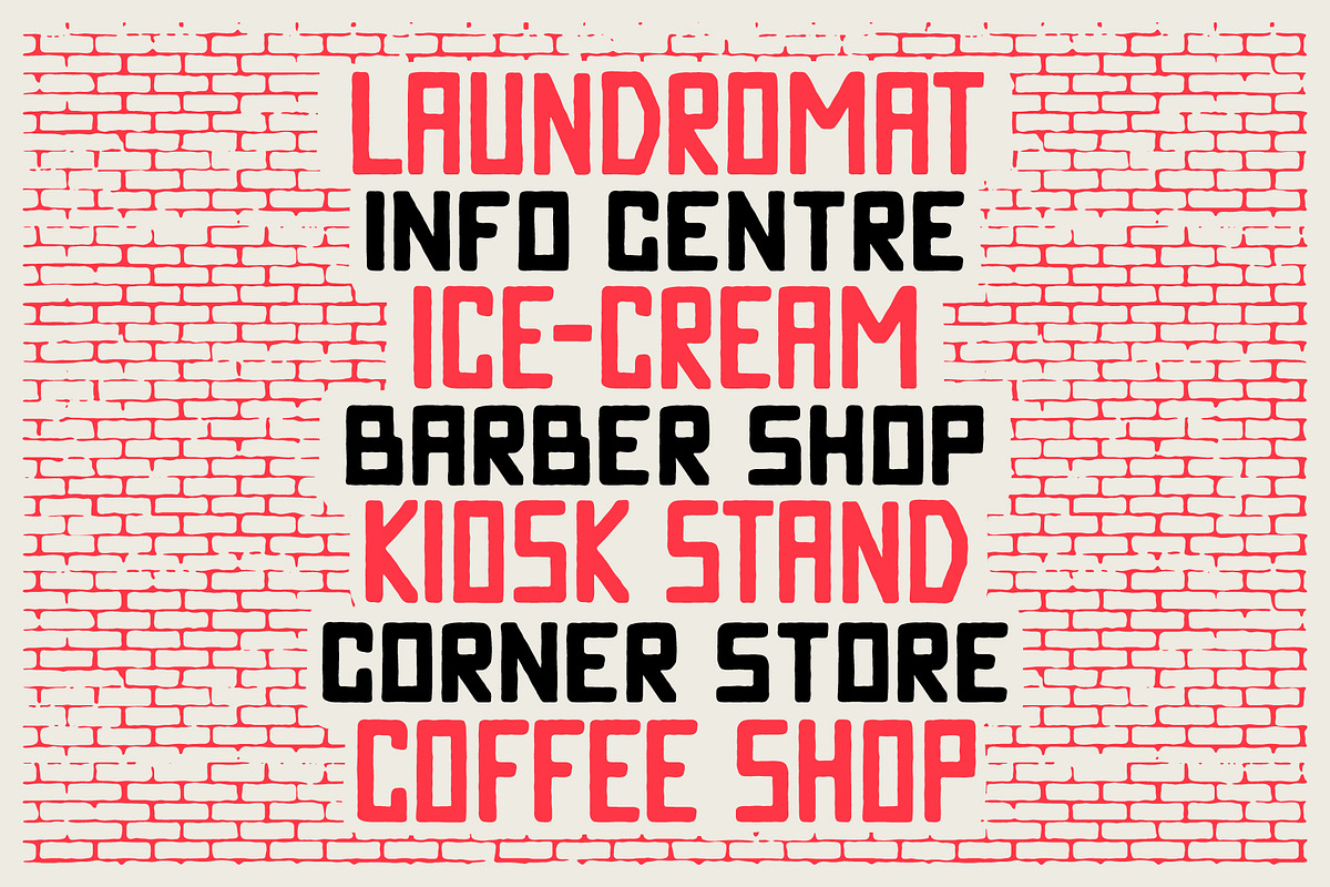 Grit Shop | Vintage Textured Font, a Sans Serif Font by HeyAidan (Photo 6 of 8)
