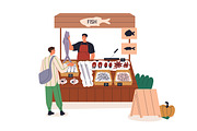 Farmers market stalls set + banners, a Food Illustration by Good Studio (Thumbnail 8 of 11)