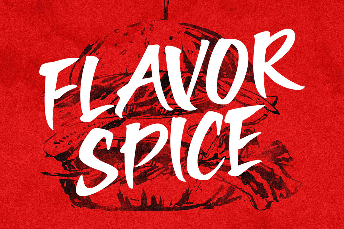 Flavor Spice – Brush Script, a Handwritten Font by decographstud (Photo 2 of 9)
