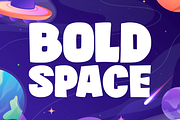 Bold Space - Playful Cartoon Font, a Sans Serif Font by KiddoGlyphs Studio (Thumbnail 1 of 5)