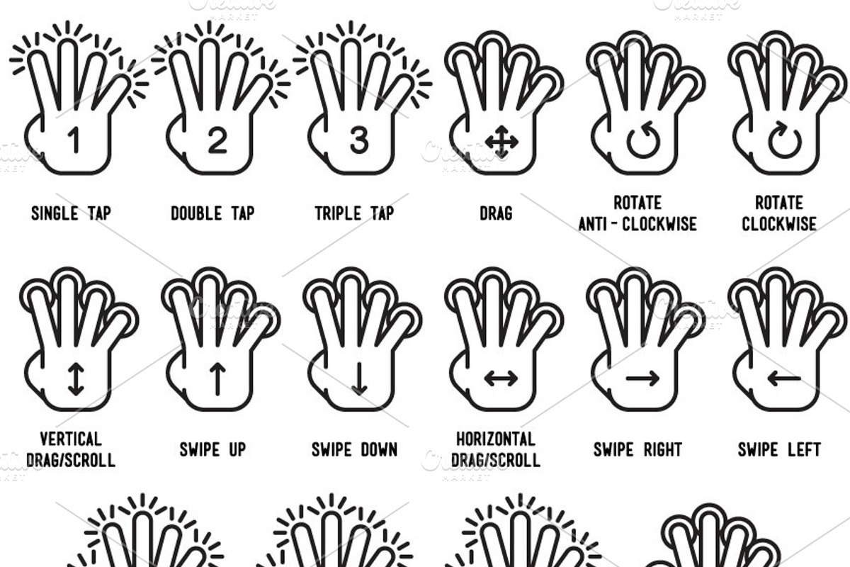 Touch Gesture Icons, an Icon by Glimy (Photo 3 of 5)