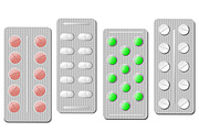 Realistic pills in silver blisters, an Object Graphic by Vector Tradition (Thumbnail 1 of 3)