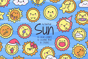 Cute kawaii sun, a Decorative Illustration by Palau (Thumbnail 1 of 12)