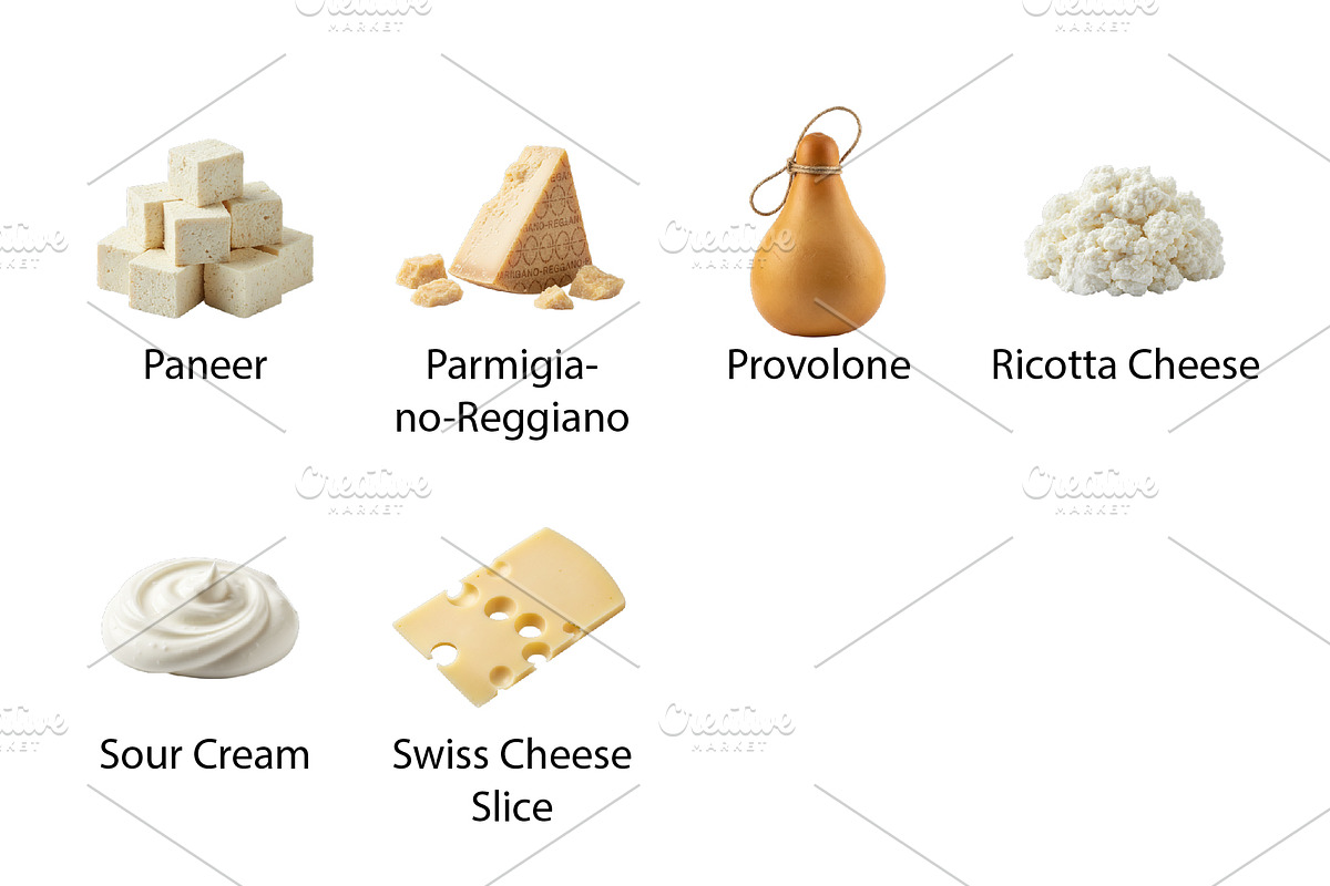 Gourmet Cheese & Dairy PNG Assets, a Food Illustration by Nurlan's shop (Photo 4 of 4)
