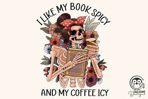 I Like My Book Skeleton Png