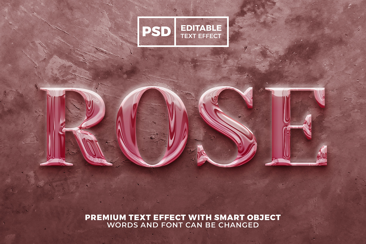 Liquid Rose Gold 3D Text Effect, a Layer Style Add-On by Agung Kreatif