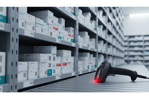 Barcode scanner on a conveyor belt, an Industrial Photo by Igor Tichonow