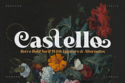 Castello Typeface | Retro Bold Serif, a Serif Font by Almeera Std (Thumbnail 1 of 12)