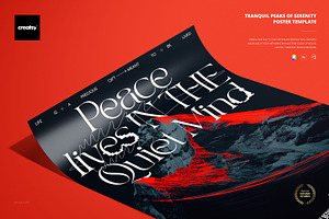 Tranquil Peaks of Serenity Poster, a Poster Template by creatsy5