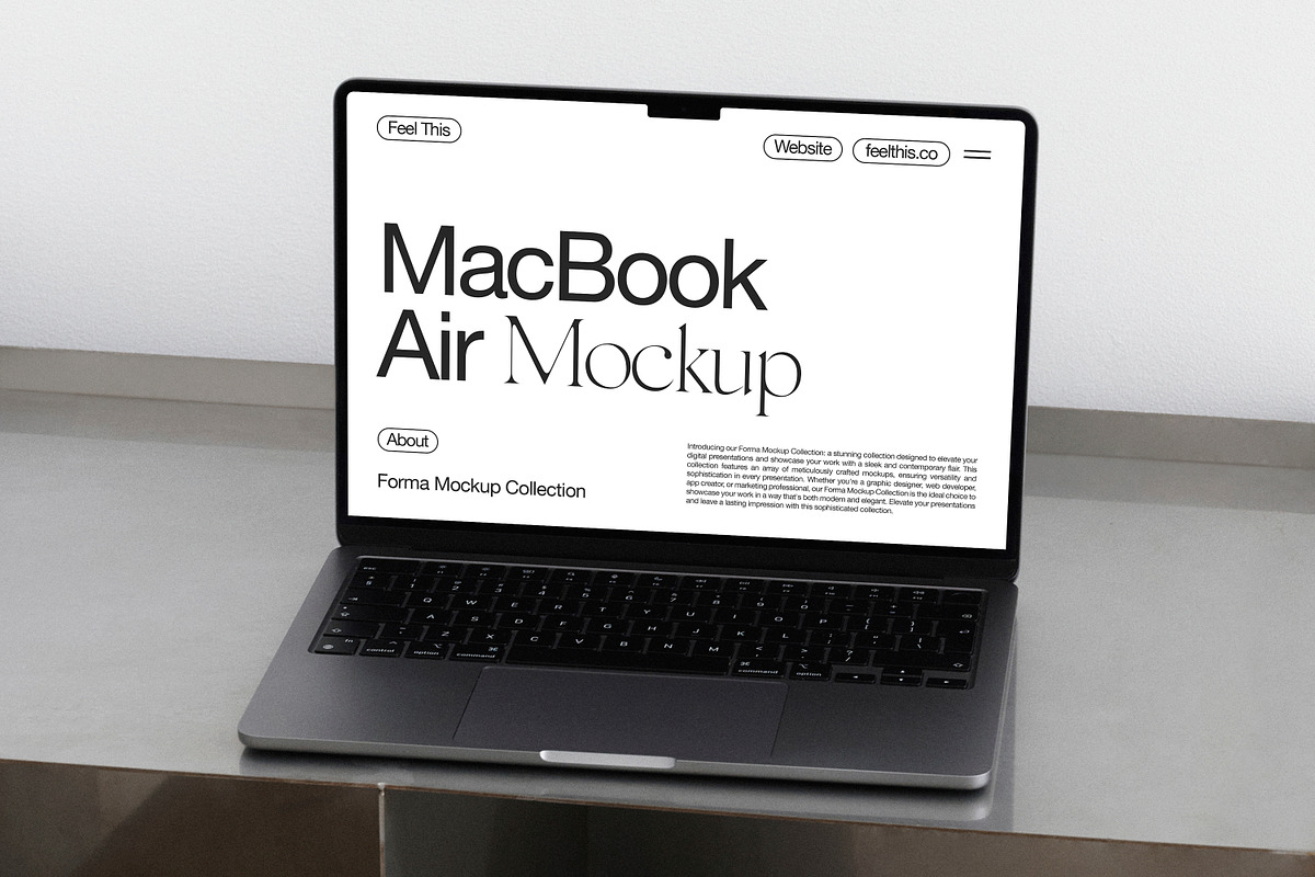 MacBook Air Mockup PSD, a Mac Mockup by Feel This (Photo 1 of 3)