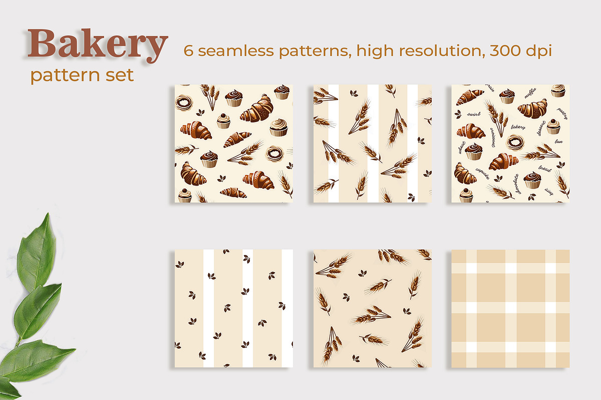 Pattern set Bakery, a Pattern Graphic by L- design studio (Photo 3 of 6)