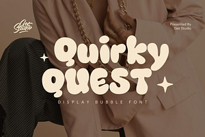Quirky Quest - Bubble Display Font