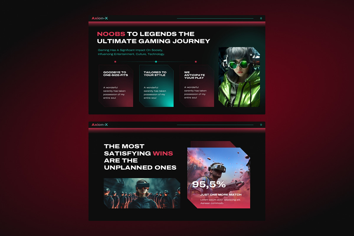 Axion-X Gaming PowerPoint Template, a Presentation Template by Premast (Photo 4 of 5)
