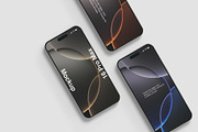 iPhone 16 Pro Max Mockups, an iPhone Mockup by graphiccrew (Thumbnail 10 of 16)