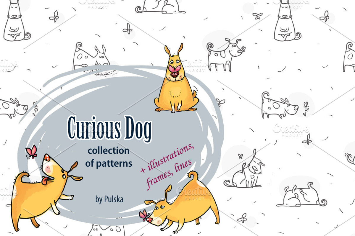Curious Dog collection, an Animal Illustration by Zooza Art (Photo 1 of 5)