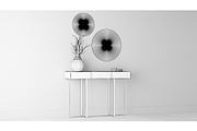 Entry Table D - Vase and Mirrors, a Furniture 3D Model by 3DCargo (Thumbnail 4 of 6)