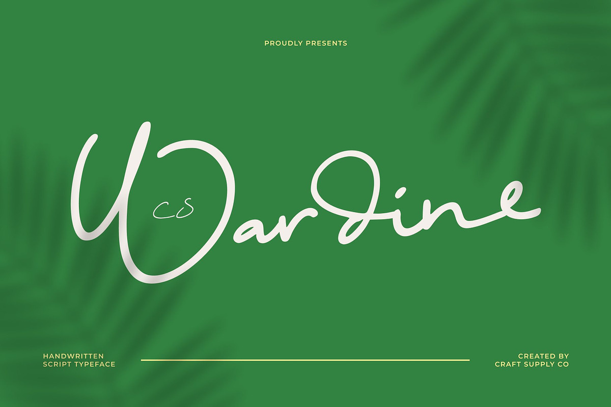 CS Wardine – Handwritten Script, a Script Font by Craft Supply Co. (Photo 1 of 8)