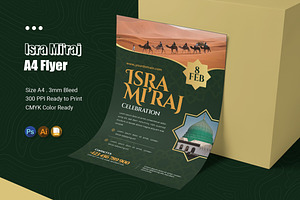 Isra Mi'raj Flyer, a Flyer Template by Esensifiksi.studio