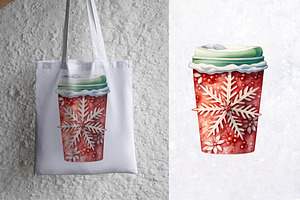 Christmas Hot Cocoa Watercolor PNG