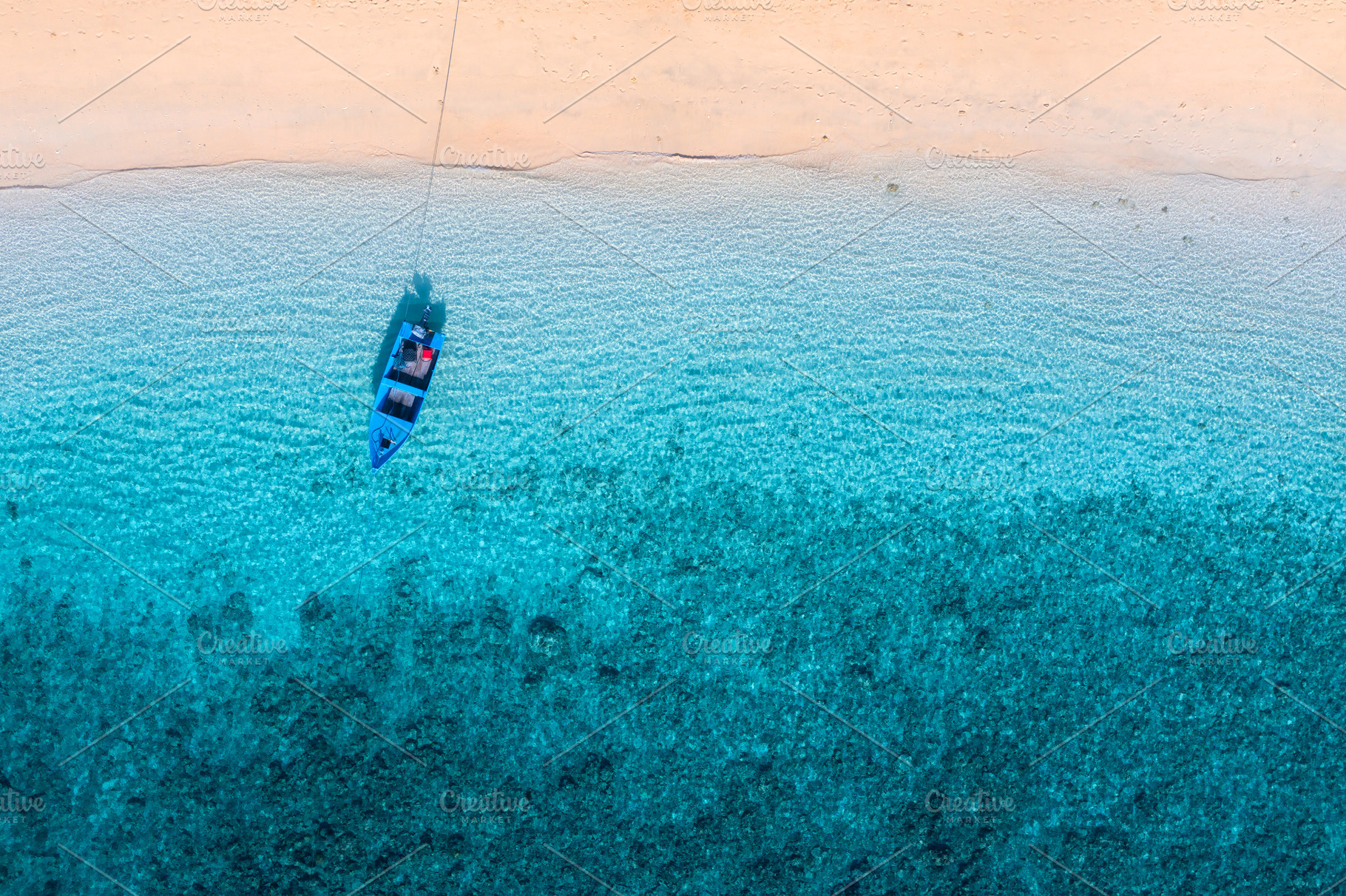 Boat near the beach. Aerial view, a Nature Photo by Landscape and travel