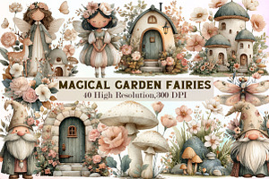 Magical Garden Fairies Clipart, an Illustration by Sublimation Artist