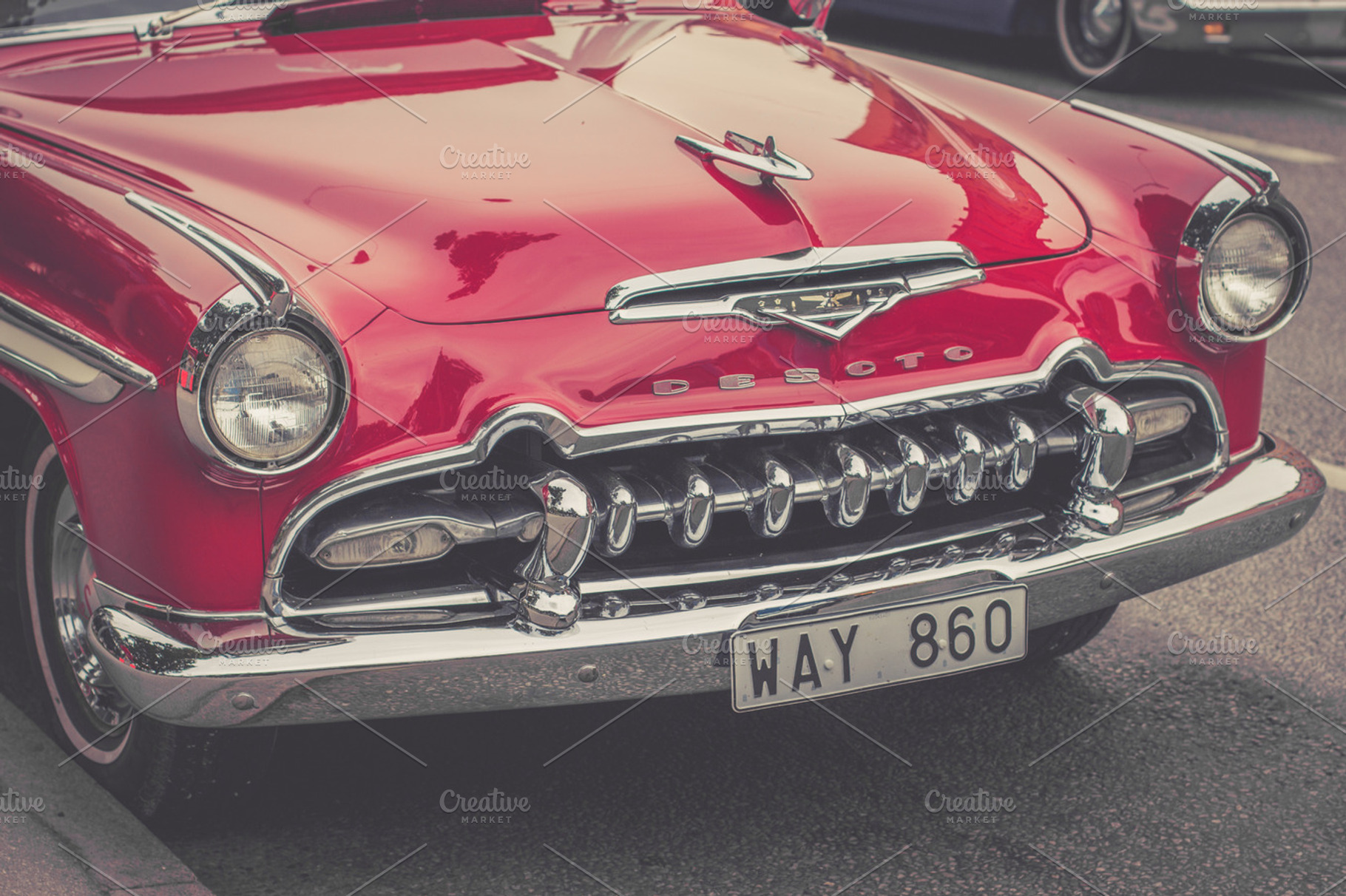 Classic Red Car Stock Picture