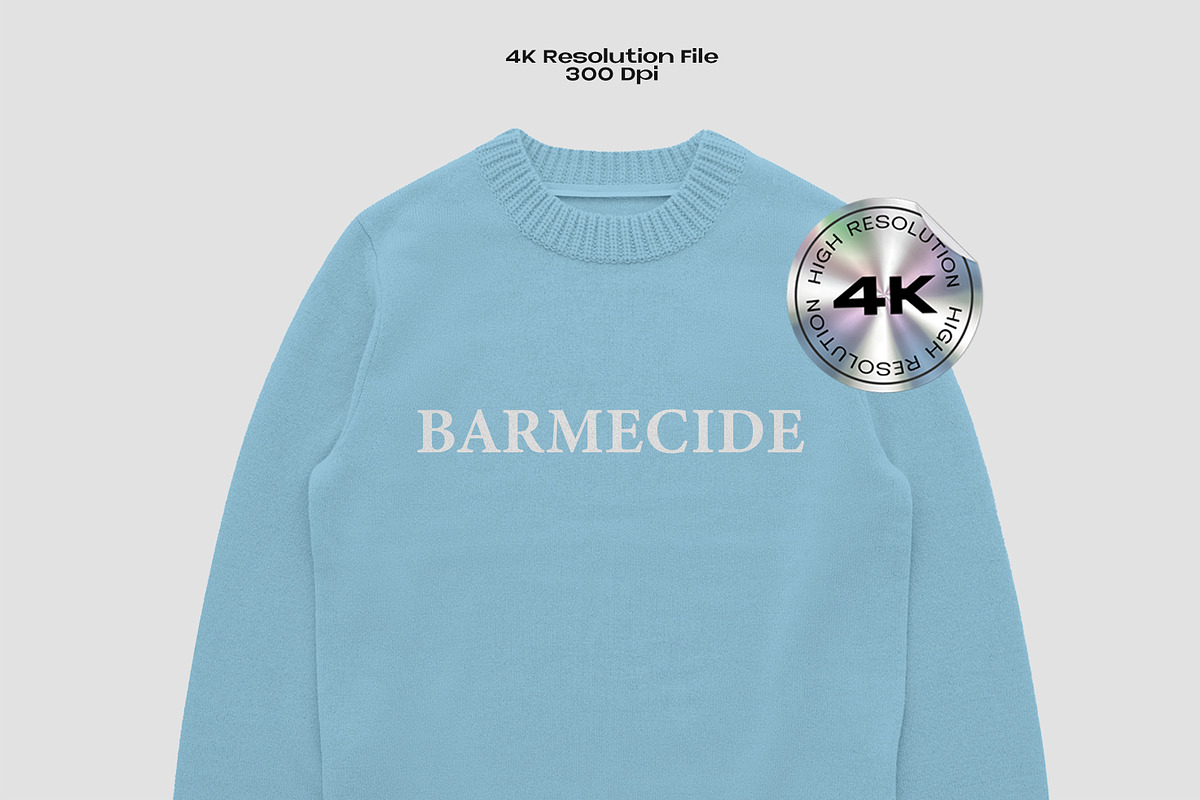 Wool knit sweater mockup, an Apparel Mockup by Barmecide Mockup Studio (Photo 2 of 3)