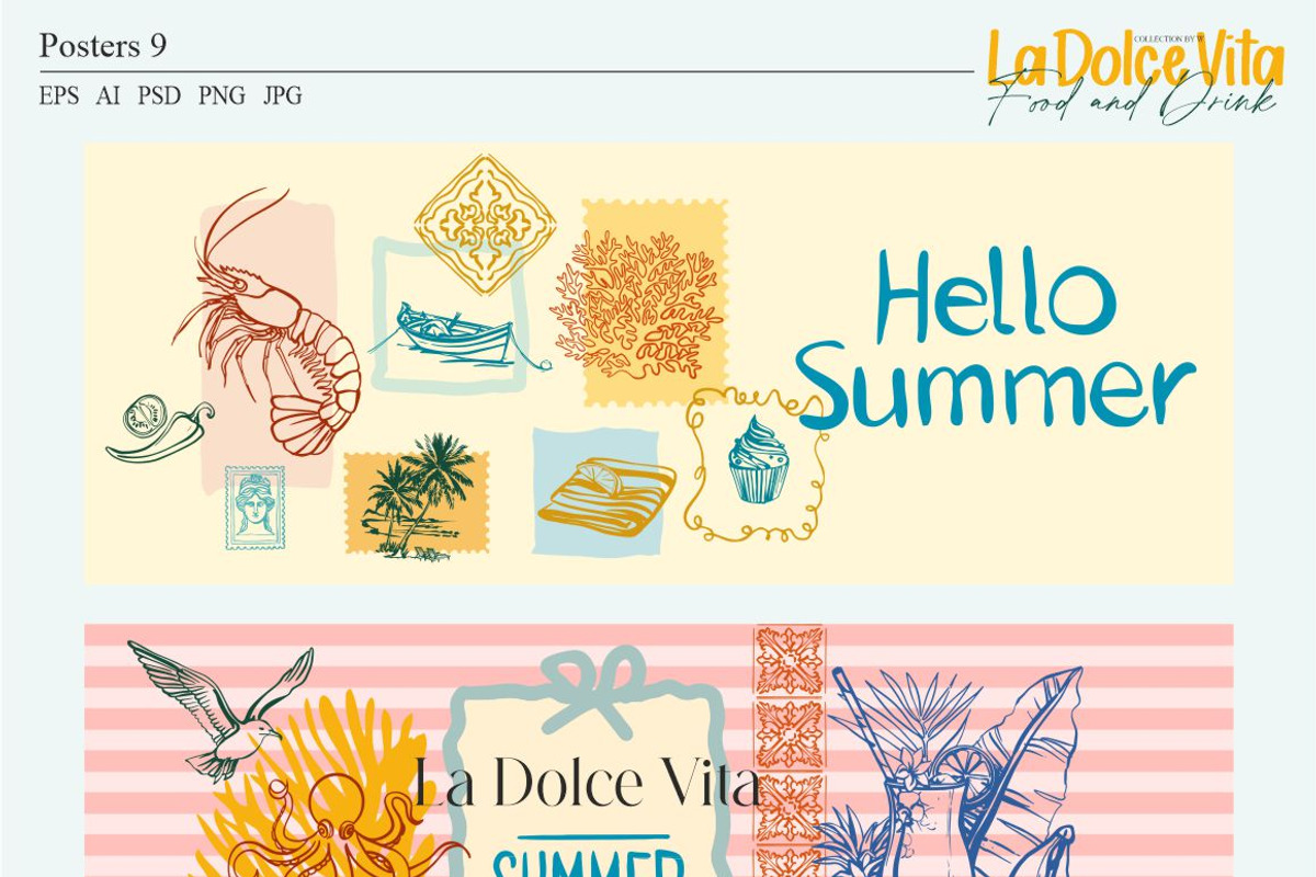 La Dolce Vita-Food and Drink, a Seasonal Illustration by Collection by VY (Photo 2 of 11)