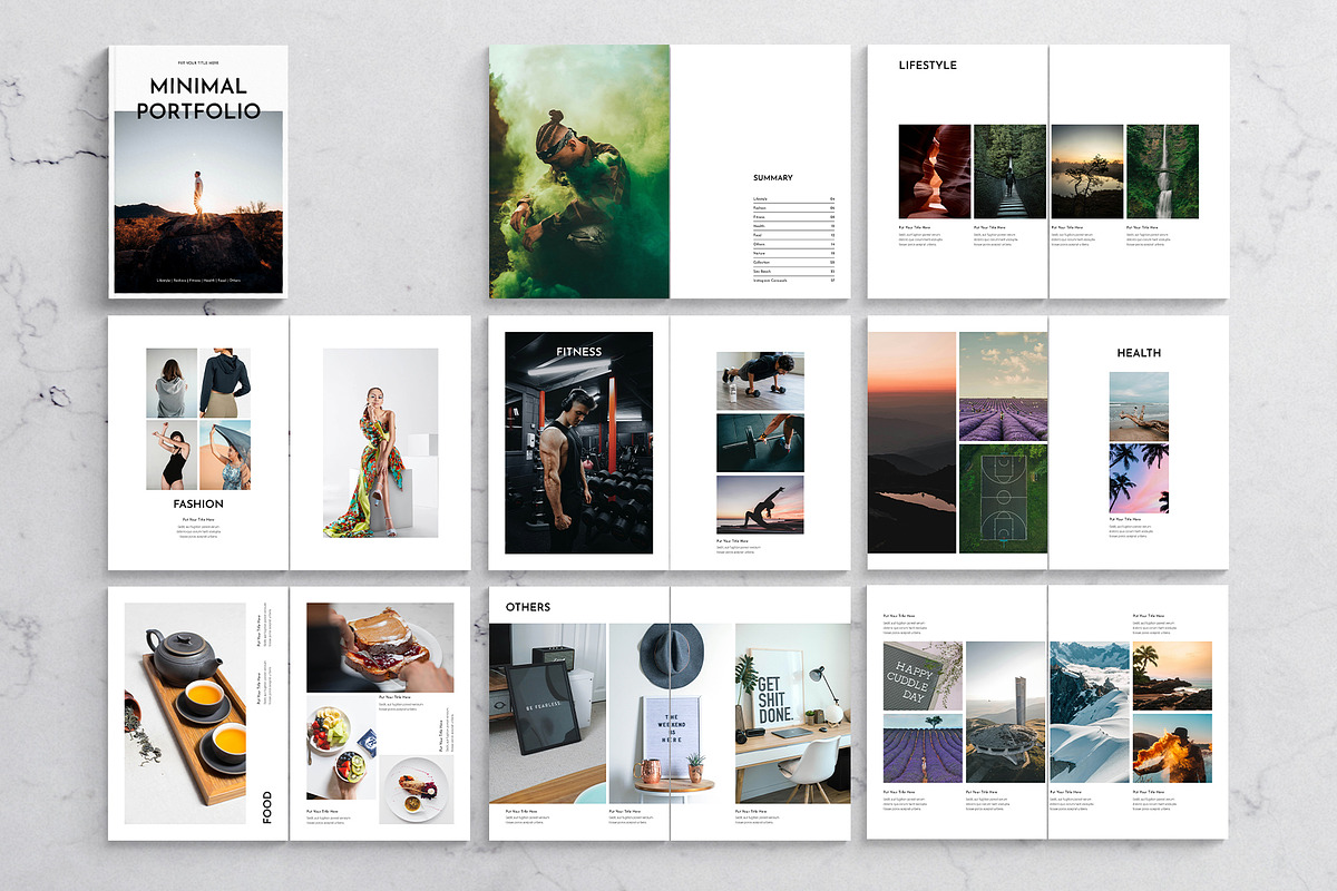 Minimal Portfolio Template, a Brochure Template by DesignCrest (Photo 12 of 14)