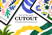 Cutout stamp brushes for Procreate, a Brush Add-On by seamless team (Thumbnail 1 of 7)