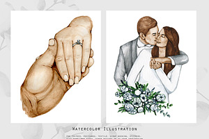 SALE!!! Wedding Bundle Watercolor