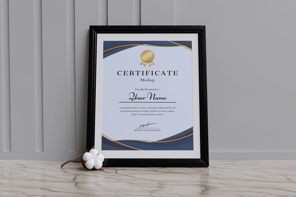 Certificate Mockup, an Advertising Mockup by xavier_studio (Photo 3 of 5)