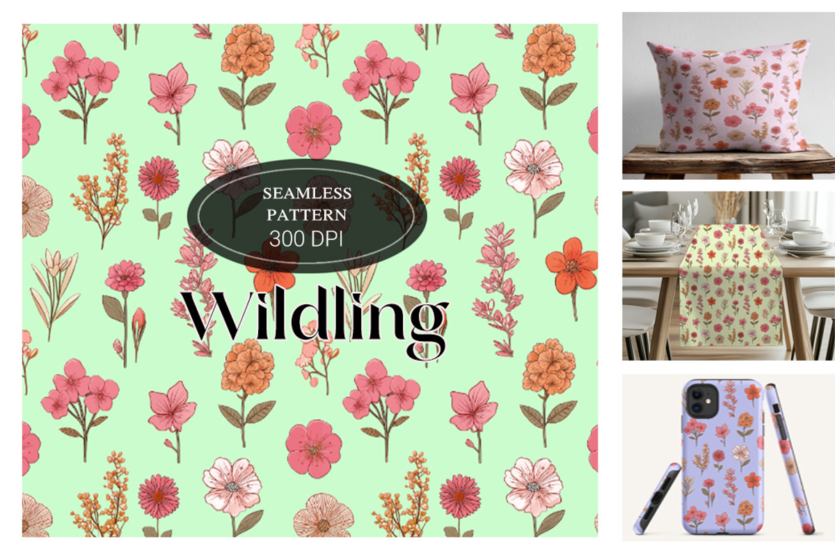 Wildling - Wildflower Garden Pattern, an Illustration by Brush Berry Studios (Photo 1 of 7)