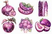 Violet Fruit And Vegetables Clipart, an Illustration by Libby Wishes (Thumbnail 6 of 6)