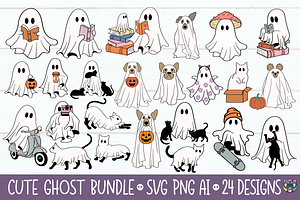 Halloween svg Bundle, Cute Ghost svg