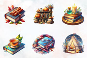 Fall Reading Book Sublimation Clipar, an Illustration by RobertsArt (Thumbnail 3 of 7)
