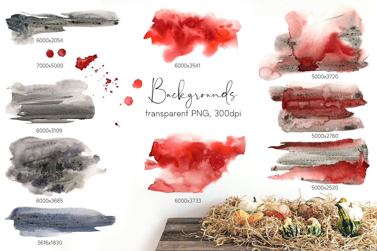 Watercolor Halloween night clipart, a Decorative Illustration by Yuliya Derbisheva (Photo 9 of 11)