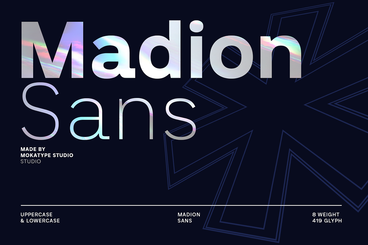 Madion Sans -Modern Formal Sans, a Sans Serif Font by Mokatype Studio (Photo 1 of 14)