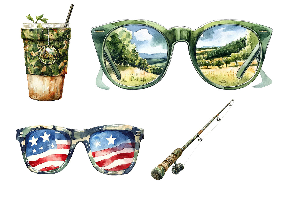 Camouflage Summer Elements Clipart, an Illustration by Dream Creation (Photo 6 of 6)