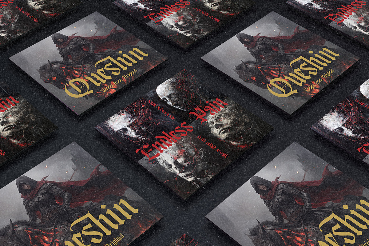 Bageshron Blackletter Font Family, a Blackletter Font by Enxyclo Studio (Photo 9 of 27)