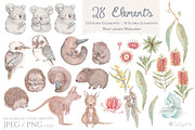 Australian Watercolour Animals, an Illustration by Jen Digital Art (Thumbnail 2 of 4)