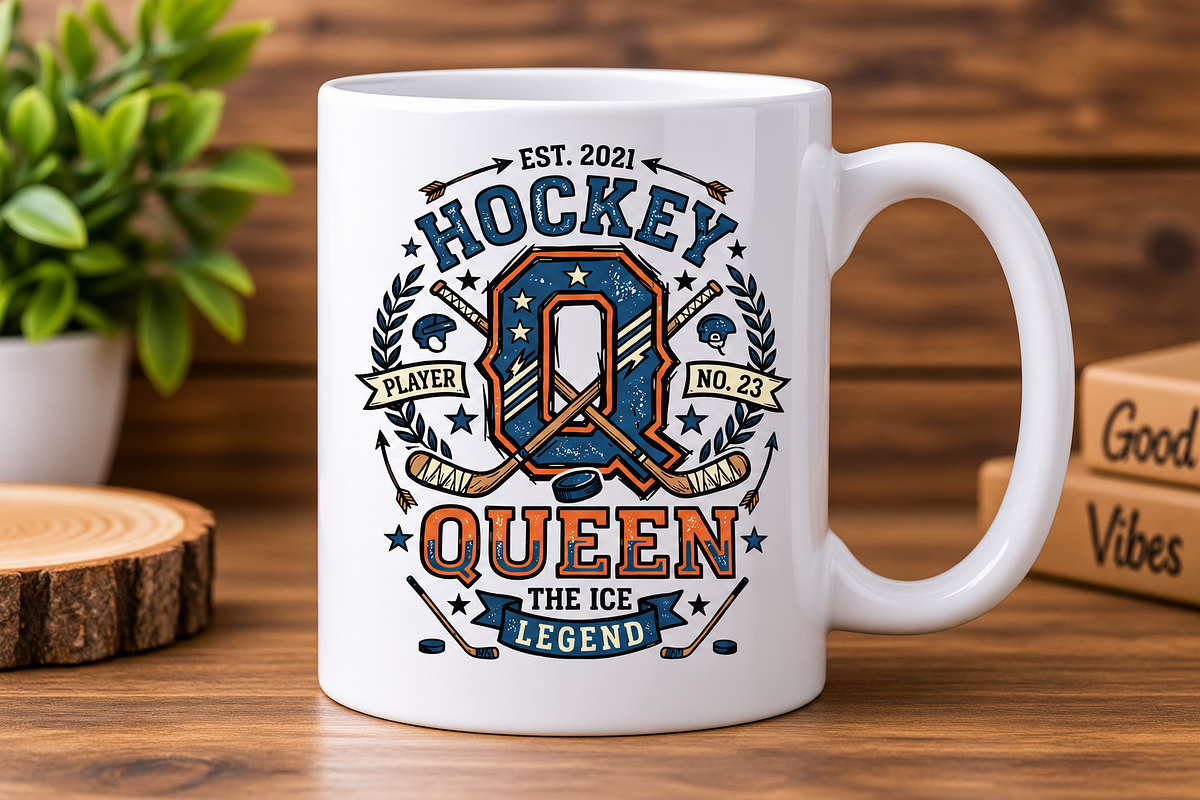 Vintage Hockey Queen Ice Legend, an Object Graphic by Artivon (Photo 3 of 3)