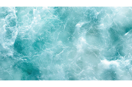 Turquoise ocean waves creating, a Nature Photo by Lermont51