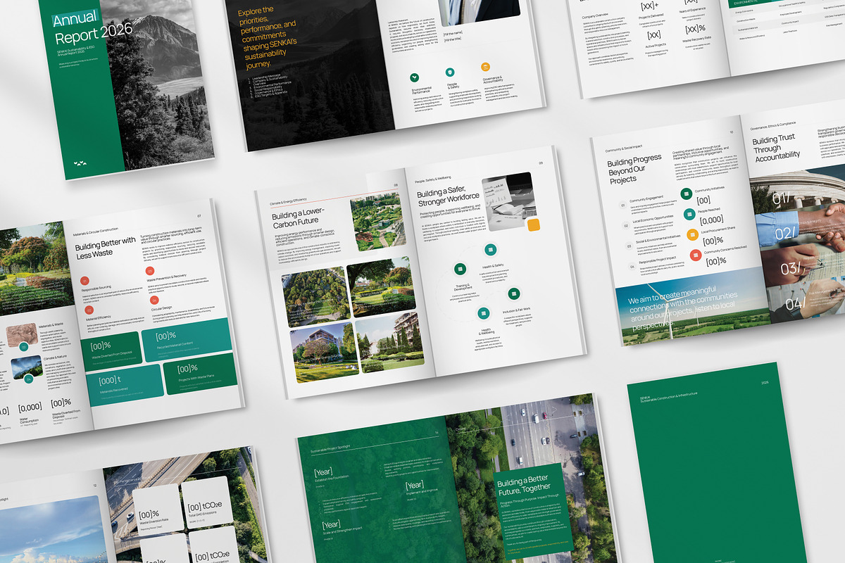 Sustainability Annual Report, a Brochure Template by trabaskriya (Photo 5 of 6)