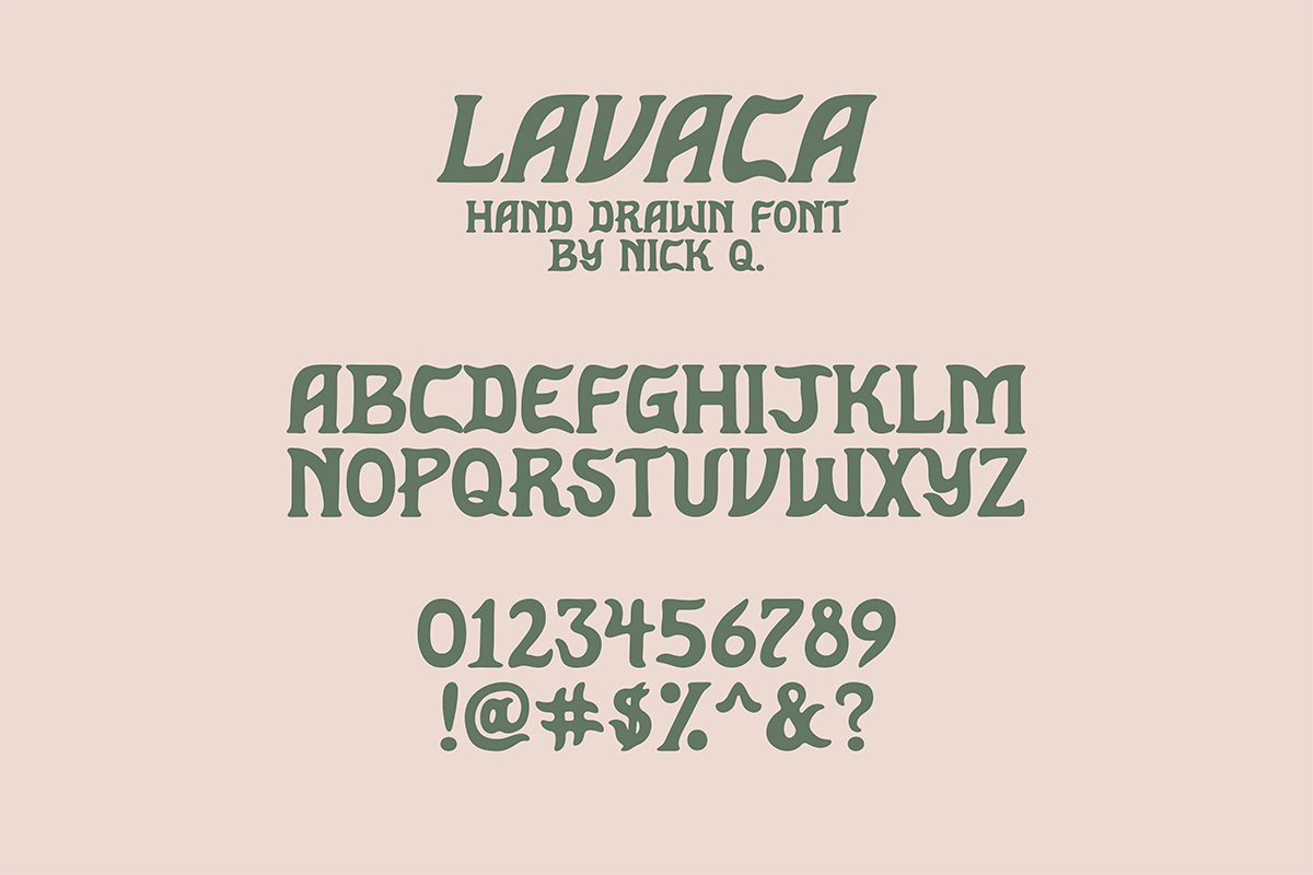 Lavaca Hand Drawn Font, a Serif Font by nickqtx (Photo 2 of 4)